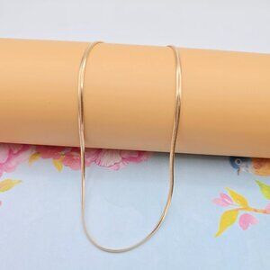 "Minimalist Rose Gold Snake Chain Necklace for Women, 17.7 Inch Length, XPNL0080